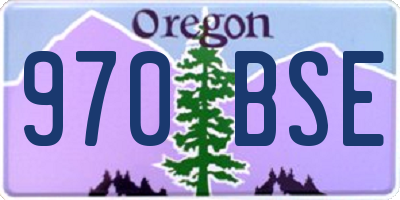 OR license plate 970BSE