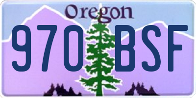 OR license plate 970BSF