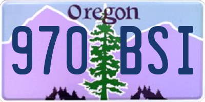 OR license plate 970BSI