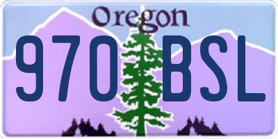 OR license plate 970BSL