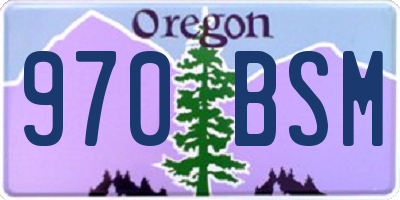 OR license plate 970BSM