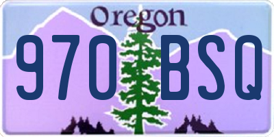 OR license plate 970BSQ