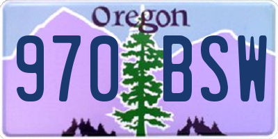 OR license plate 970BSW