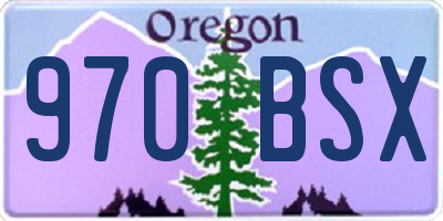 OR license plate 970BSX