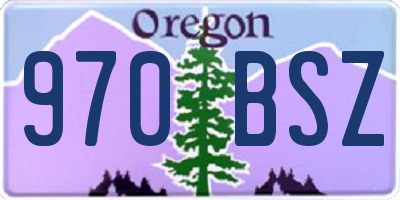 OR license plate 970BSZ