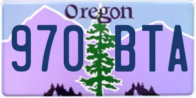 OR license plate 970BTA