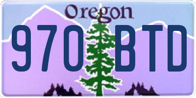 OR license plate 970BTD