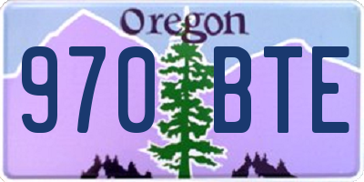 OR license plate 970BTE