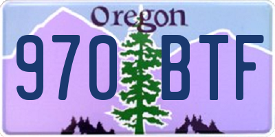 OR license plate 970BTF
