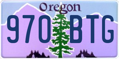 OR license plate 970BTG