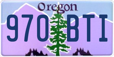 OR license plate 970BTI