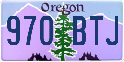 OR license plate 970BTJ