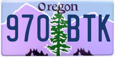 OR license plate 970BTK