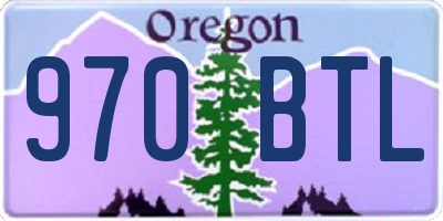 OR license plate 970BTL