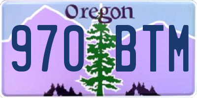 OR license plate 970BTM