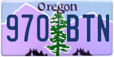 OR license plate 970BTN
