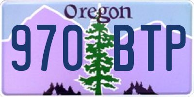 OR license plate 970BTP