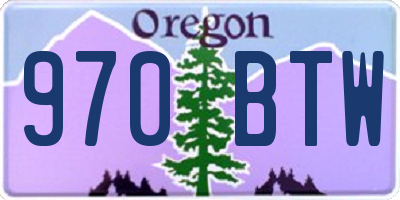 OR license plate 970BTW