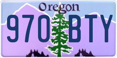 OR license plate 970BTY