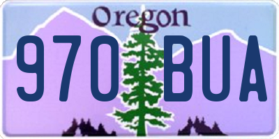 OR license plate 970BUA