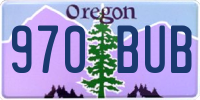 OR license plate 970BUB