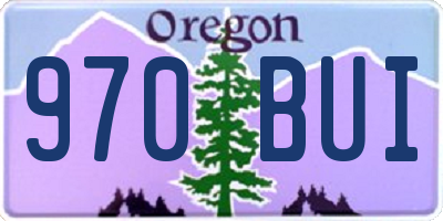 OR license plate 970BUI