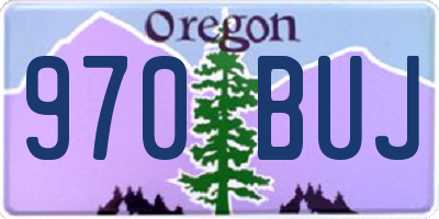 OR license plate 970BUJ