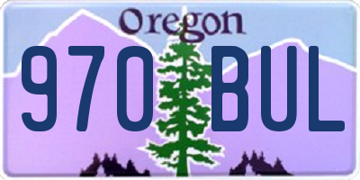 OR license plate 970BUL
