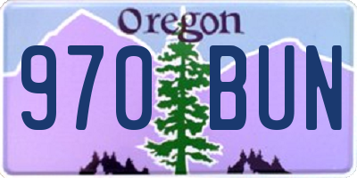 OR license plate 970BUN