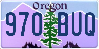 OR license plate 970BUQ
