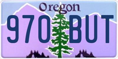 OR license plate 970BUT