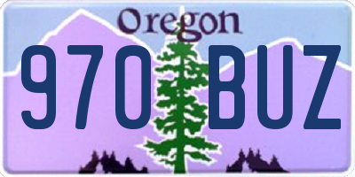 OR license plate 970BUZ