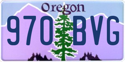 OR license plate 970BVG