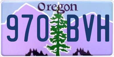 OR license plate 970BVH