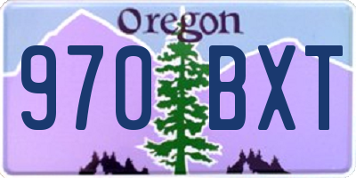 OR license plate 970BXT