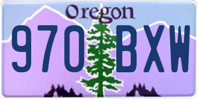 OR license plate 970BXW