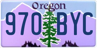 OR license plate 970BYC