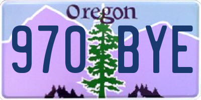 OR license plate 970BYE