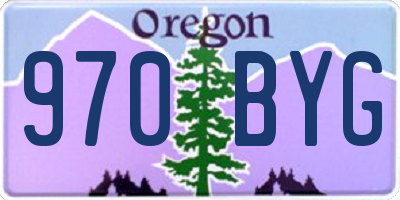 OR license plate 970BYG