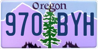 OR license plate 970BYH