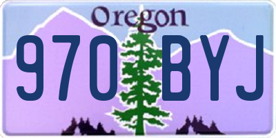 OR license plate 970BYJ