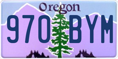 OR license plate 970BYM