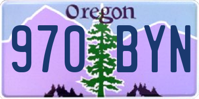 OR license plate 970BYN