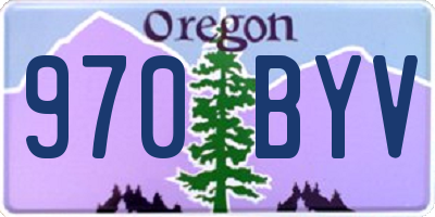 OR license plate 970BYV