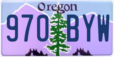 OR license plate 970BYW