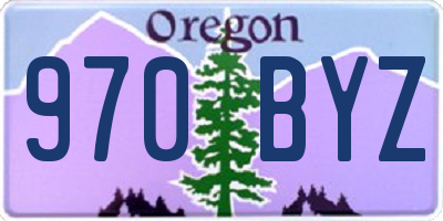 OR license plate 970BYZ