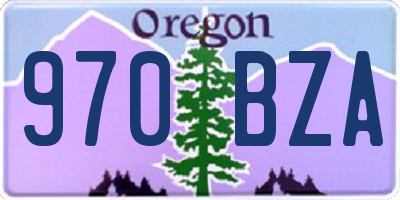 OR license plate 970BZA