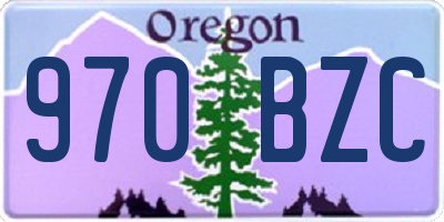 OR license plate 970BZC