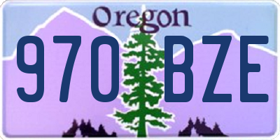 OR license plate 970BZE