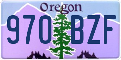OR license plate 970BZF
